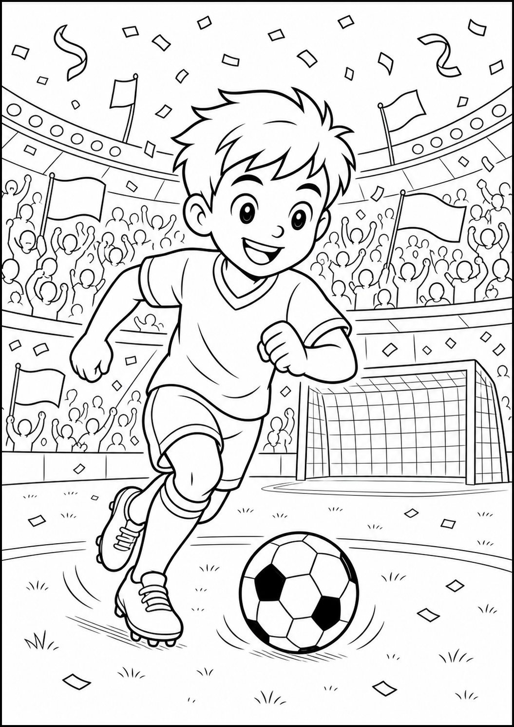 Frankrijk voetbalmeisje maakt hakje kleurplaat